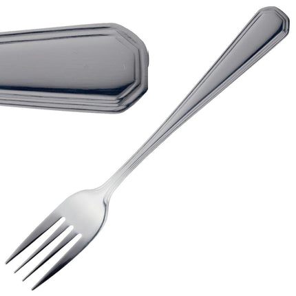 Table Forks Polished 18/0 Stainless Steel | Olympia Monaco | 12 Pieces