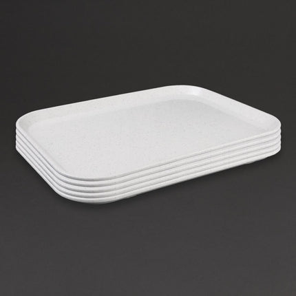 Fiberglass Serving Tray with Granite Look | Olympia | 35.6x45.7cm 3