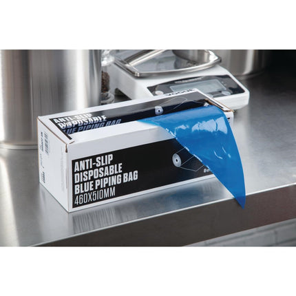 Anti-Slip Disposable Piping Bags Blue | Vogue | 100 Pieces | 3-Layer Polyethylene 9
