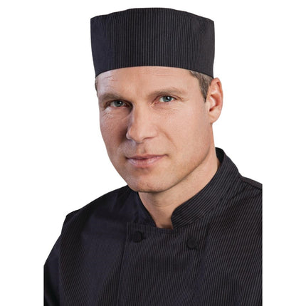 Cool Vent Chalk Stripe Beanie | Chef Works | Lightweight Poly-Cotton