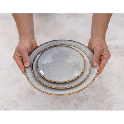 Drift Grey Coupe Plates with Relief 180mm | Olympia | Pack of 6 7