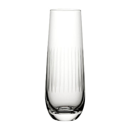 Champagne Glasses Lines Design 300ml | Utopia Raffles | Set of 6