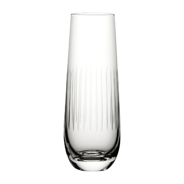 Champagne Glasses Lines Design 300ml | Utopia Raffles | Set of 6