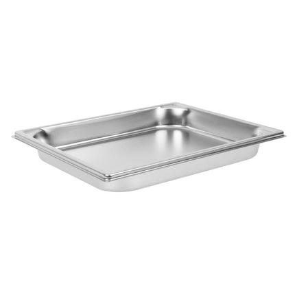 Stainless Steel GN 1/1 Container 40mm with Handle and Lid | Matfer Bourgeat