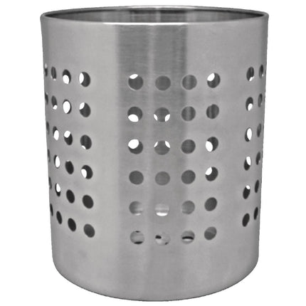 Stainless Steel Cutlery Holder | Vogue | 12cm Diameter x 13cm Height 2