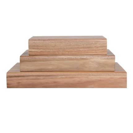 Acacia Wood Display Risers Set of 3 | Olympia FSC Certified 5