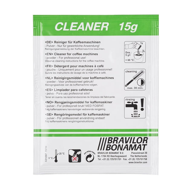 Coffee and Tea Residue Cleaner Sachets | Bravilor | 4x15 Packs