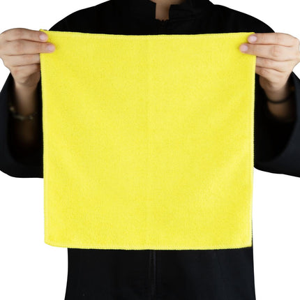 Yellow Microfiber Cloths 40x40cm | Jantex | Pack of 5 2
