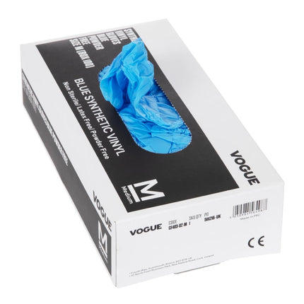 Powder-Free Blue Vinyl Gloves M | Hygiplas 3