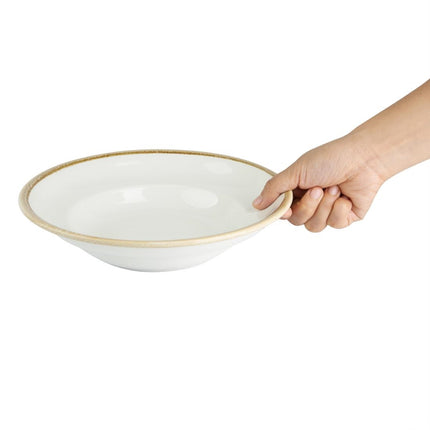 Kiln Chalk White Pasta Bowls 25cm | Olympia 3