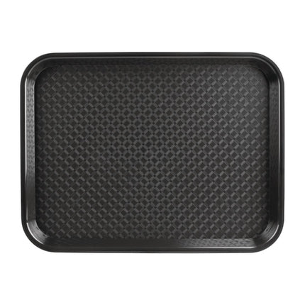 Polypropylene Serving Tray with Anti-Slip Texture | Olympia Kristallon | 305x415mm | Black