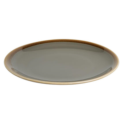 Round Coupe Plates Grey 23cm | Olympia Kiln Collection 2