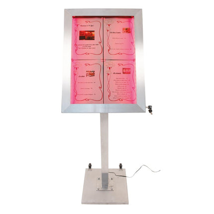 Colored Stainless Steel LED Display with Pole and Base | Securit 2
