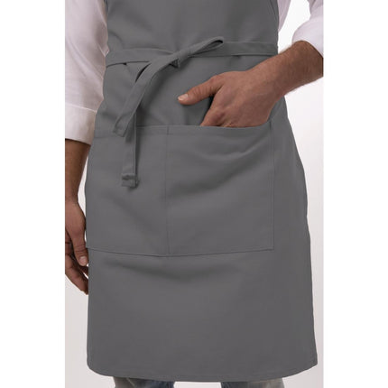 Gray Halter Apron with Neck Closure | Chef Works | 85x60 cm 3