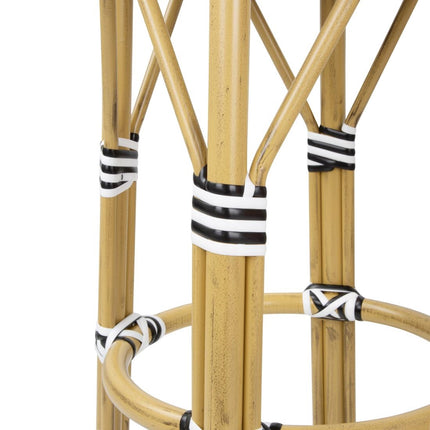 PE Rattan Bar Stools Black | Bolero Parisian Style (2 Pack) 2