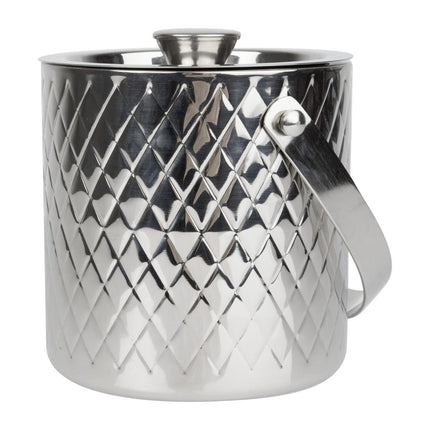 Olympia Geo Double-Walled Stainless Steel Ice Bucket 2L