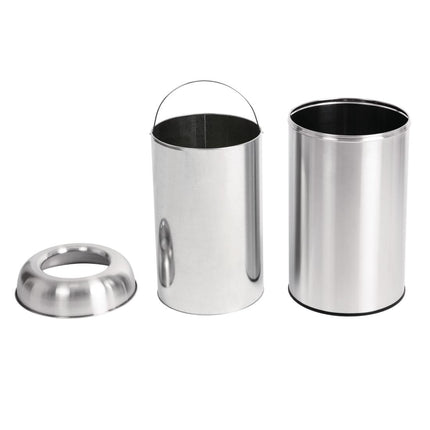 Bolero Stainless Steel Open-Top Waste Bin 40L 3