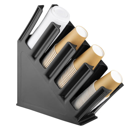 4-Slot Cup Holder Polypropylene Black | Olympia Kristallon Collection 4