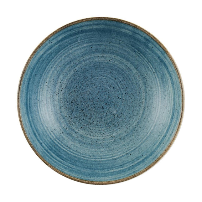 Raw Teal Coupe Bowls 184mm | Churchill Stonecast Raw