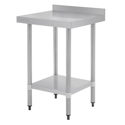 Stainless Steel Worktable with Backsplash | Vogue | 90x60x60 cm