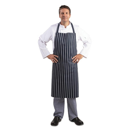 Extra Long Blue-White Striped Halter Apron | Whites 3