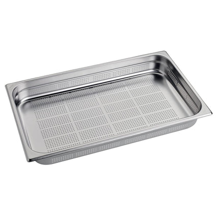 Perforated Stainless Steel Gastronorm Pan GN 1/1 6.5cm Deep | Gastro M
