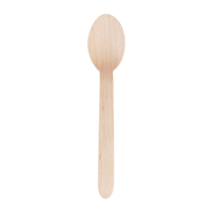 Compostable Biodegradable Wooden Dessert Spoons 16.6cm | Fiesta 2