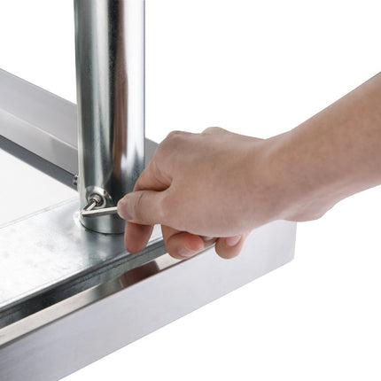 Stainless Steel Worktable without Backsplash 90x90x70cm | Vogue 4