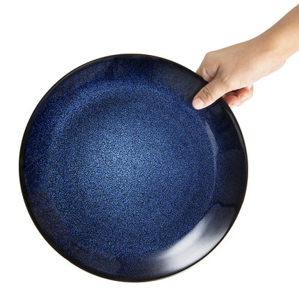 Midnight Blue Reactive Glaze Coupe Plate 255mm | Olympia Luna | Earthenware 3