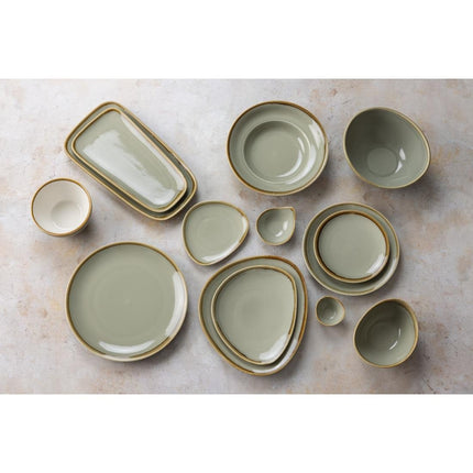 Triangular Plates 23cm Mos Green | Olympia Kiln Collection | Set of 6 10