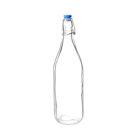 Olympia Glass Water Bottles 1L | 6 Pieces | Dishwasher Safe | Swing Top
