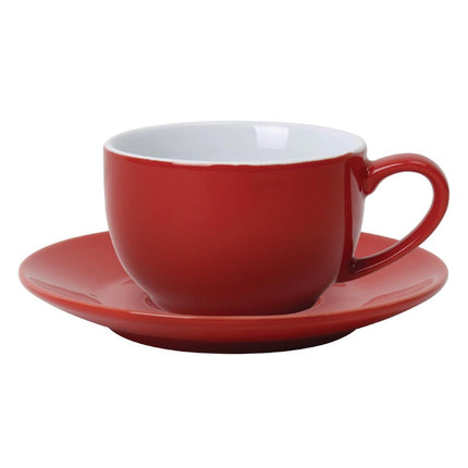 Porcelain Café Coffee Cups Red 23cl | Olympia 2