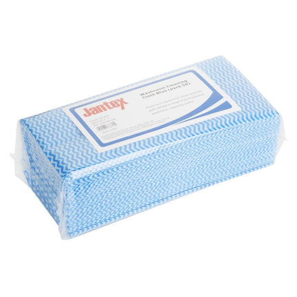 Bathroom Cleaning Cloths with Lemon Scent | Jantex | Blue | Non-Woven