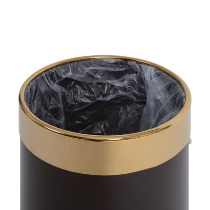 Brown Waste Bin with Gold Rim 10.2L | Bolero 4