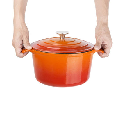 Round Induction Braadpan Cast Iron 3.2L 20.5cm Ø | Vogue | Orange 2