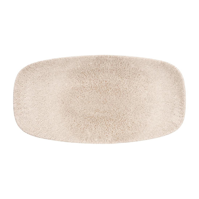 Oval Chef's Plate with Raku Agate Grey Glaze | Churchill | 29.8 x 15.2 cm