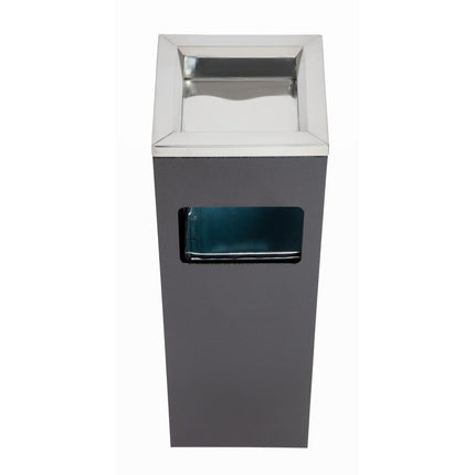 Square Waste Bin with Ashtray 60cm x 20cm x 20cm | Bolero 2