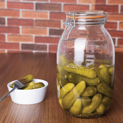 Airtight Preserving Jar with Rubber Seal and Clip | Vogue | 3L Capacity 8