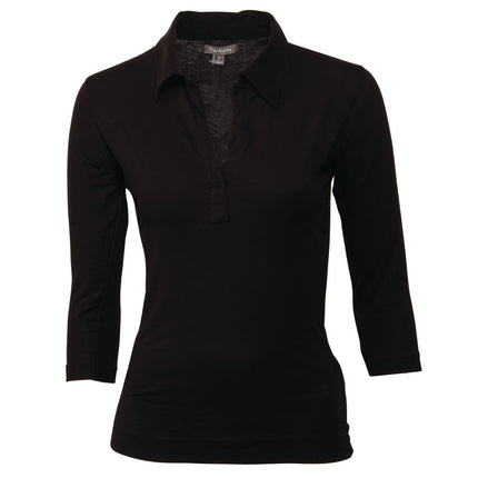 Women's V-Neck T-Shirt | Uniform Works | Black | XS 2