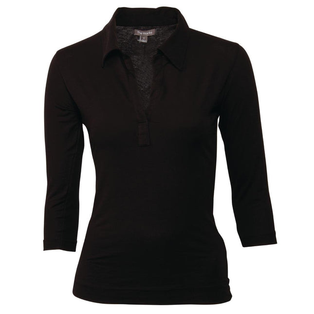Women's V-Neck T-Shirt | Uniform Works | Black | XS 2