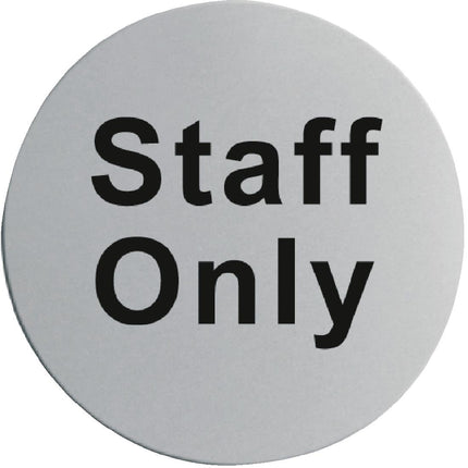 Stainless Steel Staff Only Door Sign | Olympia