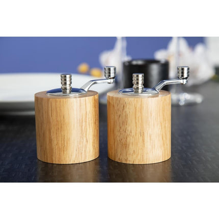 Olympia Light Wood Pepper and Salt Mill Set 8.5cm 6