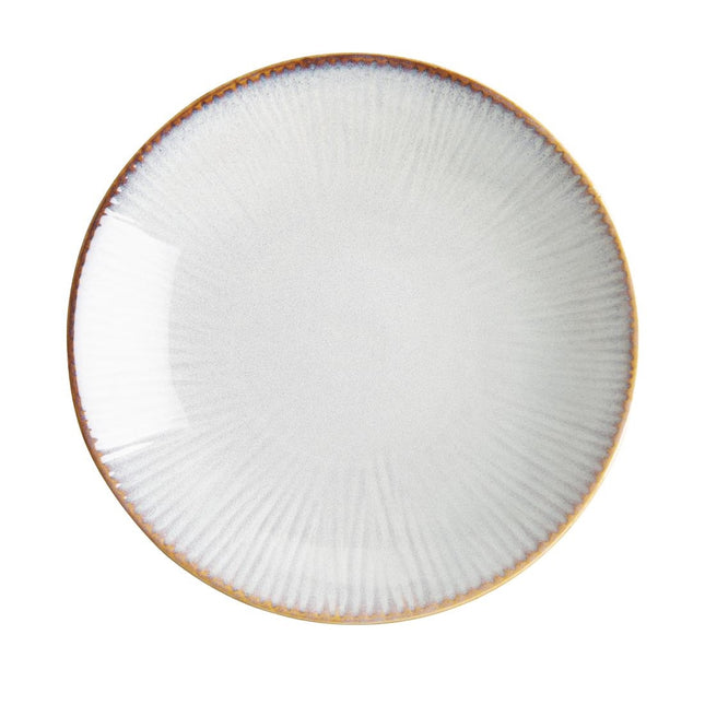 Drift Grey Low Coupe Bowls with Relief 260mm | Olympia | Set of 4