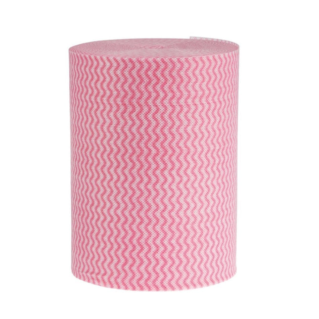 Red Antibacterial Multipurpose Wipes on Roll 22x37cm | Jantex