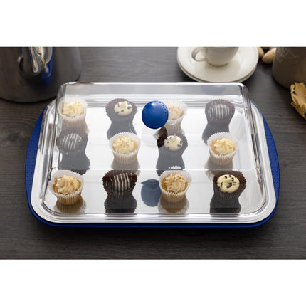 APS Stainless Steel and Plastic Chilled Serving Platter with Lid and Coolers 6