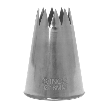 Stainless Steel Star Tip Piping Nozzle 18mm | Schneider 2