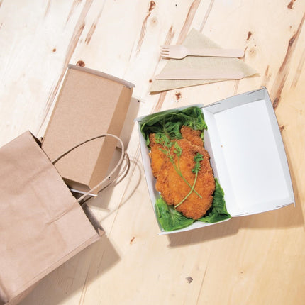 Compostable Kraft Hamburger Boxes Small 172mm | Fiesta (200 pcs) 5