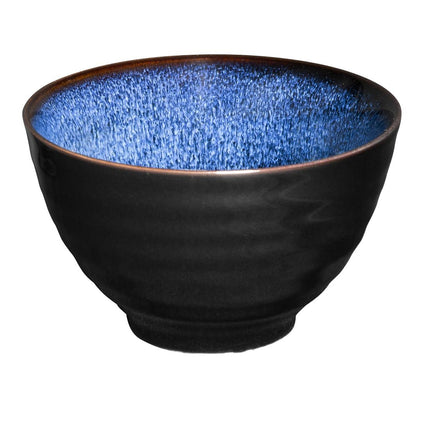 Midnight Blue Reactive Glaze Footed Bowls 115mm | Olympia Luna | Stoneware