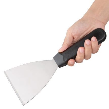 13cm Stainless Steel Grill Scraper with Plastic Handle | Jantex 4