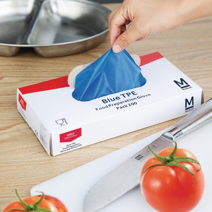 Powder-Free Blue TPE Gloves M | Nisbets Essentials | 200 Pieces 3